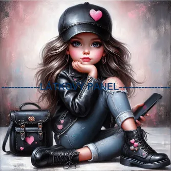 Látkový panel - Holčička - DZ-69 Velikost: 20x20cm, Materiál: Kočárkovina