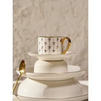 Sinsay - Zlacený šálek a podšálek - bílá - 967IH-00X - 967IH-00X-ONE