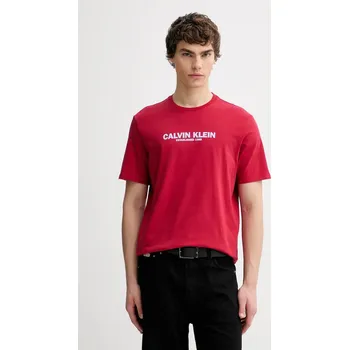 Pánské tričko Bavlněné tričko Calvin Klein LV04RE820G červená 33X, vel. S