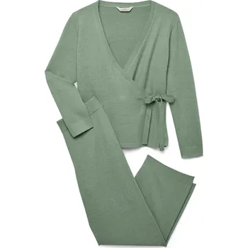 715026 - Tchibo - Domácí souprava z jemného úpletu - pro ženy - vel. L 44/46 - barva: zelená