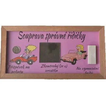 Žertovný předmět Souprava správné řidičky-rámeček pro případ nouze!