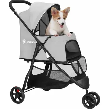 Kočárek pro psa Kočárek pro psy SPRINGOS PAWGO šedý
