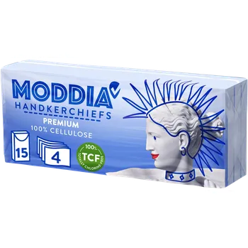 Papírový kapesník MODDIA Papírové kapesníčky v balíčcích 4vrstvé 15 x 10 ks