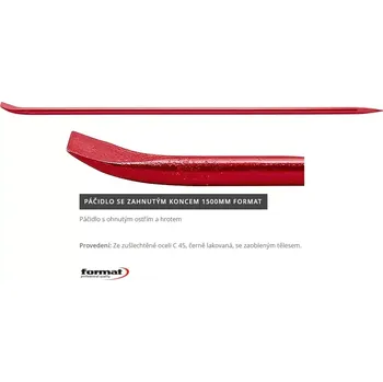 Páčidlo Páčidlo se zahnutým koncem 1500mm FORMAT (EDE97041500)