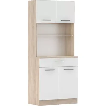 Vinotéka Čtyřdveřový kredenc DOMIS NEW - dub sonoma/bílá - SLEVA 3% s kodem radost25