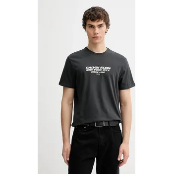 Pánské tričko Bavlněné tričko Calvin Klein LV04RE834G černá 99X, vel. L