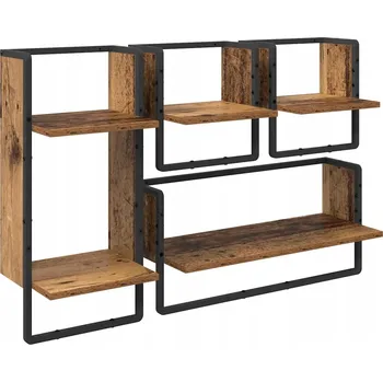 police Sada nástěnných polic 4 pcs Staré dřevo 65 x 25 x 30 cm