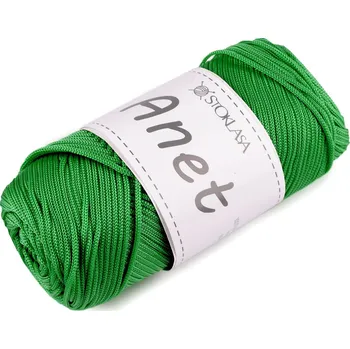 Příze Pletací a háčkovací příze Anet macrame Ø2 mm 90 g, střední, 10 zelená