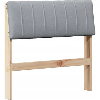 Čalouněné čelo postele Světle šedá 80 cm Masivní borové dřevo