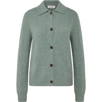 Dámský svetr 720043 - Tchibo - Pletený kardigan s vlnou s certifikací RWS - pro ženy - vel. XL 48/50 - barva: zelená