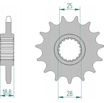 Nářadí na motocykly 61801-15 PŘEDNÍ ROZETA OCELOVÁ MOTO AFAM