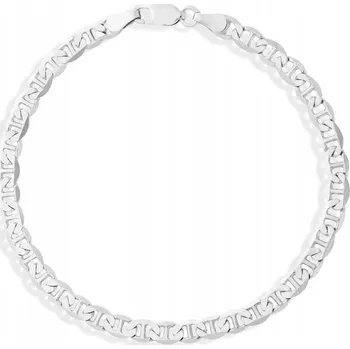 Náramek Pánský Náramek Stříbrný Vzor Gucci Plný délka 19 cm Stříbro Rhodiovaný ryzost 925