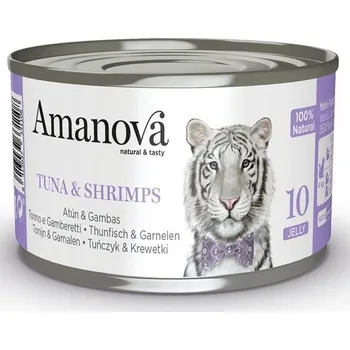 Krmivo pro kočku Amanova Cat Tuna & Shrimps - Tuňák a krevety v želé, konzerva 70g
