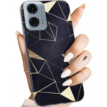 Pouzdro na mobilní telefon Zadní Kryt Hello Case pro MOTOROLA MOTO G24 / MOTO G04 zlatý