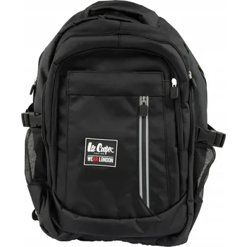Městský batoh Batoh černý Lee Cooper školní městský unisex kapsa na notebook A4