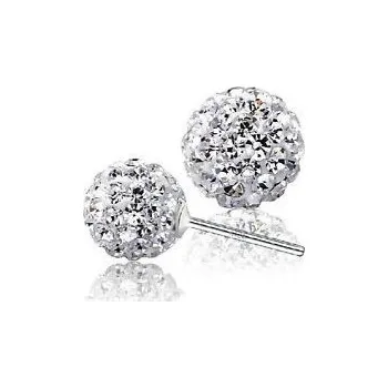 Náušnice Prosperk Náušnice ocelové pecky kuličky Swarovski 0,7cm S4395