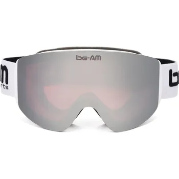 be-AM Lyžařské brýle SKI a SNB SENIOR - bílá/rose silver sklo