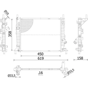 Chladič motoru Chladič, chlazení motoru MAHLE CR 1352 000S