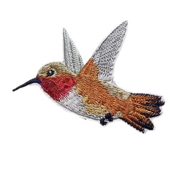 Nášivka Nažehlovací nášivka - kolibřík v letu B (6,0 x 6,0 cm)