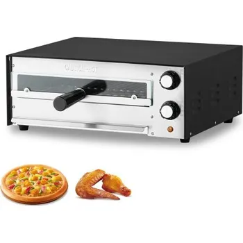 Pec na pizzu VEVOR Elektrická pec na pizzu , 12palcová kuchyňská linka s pracovní deskou, maximální teplota 572 °F, 1450W vnitřní pec na pizzu s časovačem a regulací teploty, vařič pizzy s dvojitou topnou trubicí, miska na drobky, pro večeře i domácí kuchyně