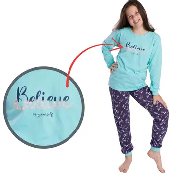 Dívčí pyžamo Dívčí pyžamo Betty Mode Belive tyrkysové