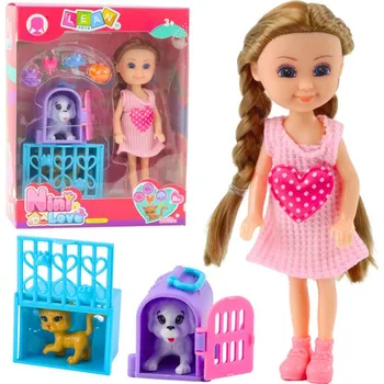 Panenka Mini Panenka S Příslušenstvím Kočárek Koťátka Sada Panenka Růžová