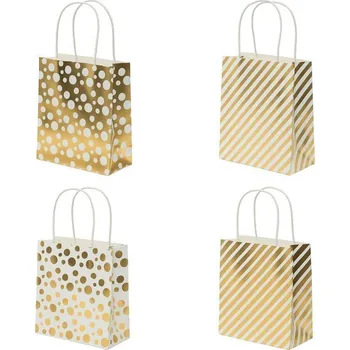 Dárková taška Dárková taška 15x17x7cm Hot Stamping Gold Varianta: bílozlatá