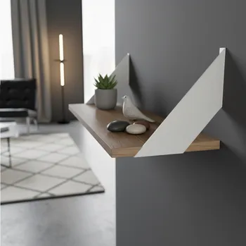 Nábytkové kování Interex Sada 2 policových držáků MALAGA / Bílá matná