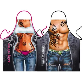 Kuchyňská zástěra Zástěry Potetovaný mladý muž a žena