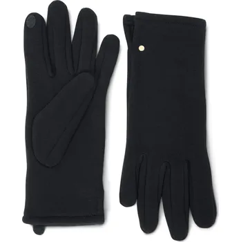 Rukavice 719918 - Tchibo - Rukavice z teplákoviny s knoflíkovým detailem - pro ženy - vel. 8 - barva: černá