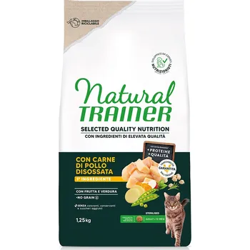 Krmivo pro kočku 1,25kg Natural Trainer Selected Quality Nutrition Sterilised Chicken