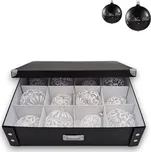 Zeller Present Třídící organizér s přepážkami na vánoční koule a ozdoby, černý