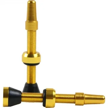 Duše na kolo Ventilek bezdušový HAVEN alu 44mm 2ks zlatá