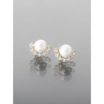 Náušnice Prosperk Náušnice puzetové perličky s kamínky S4609