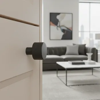 Nábytkové kování Siro Knobka INDUST II. / Černá matná