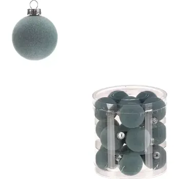 Vánoční dekorace Sametové ozdoby, pr. 4 cm (18 ks) VAK132 MENT - SLEVA 3% s kodem radost25