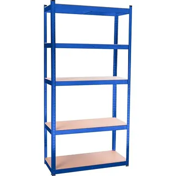 Dílenský regál Aga Kovový regál 180 × 90 × 40 cm 5 polic modrý