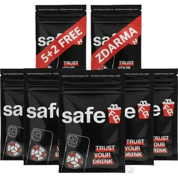 Diagnostický test Drink Spiking – testovací samolepky na drogy v nápoji (70 samolepek) – 5 balení + 2 zdarma