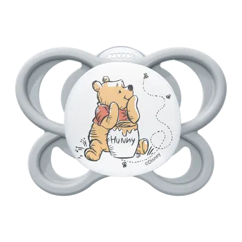 dudlíky NUK Dudlík Perfect Match Air Medvídek Pú 0-6 m 1 ks v boxu Grey