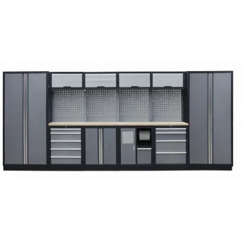 Dílenský regál Kvalitní PROFI dílenský nábytek - 4535 x 2000 x 495 mm - TGS1301AH Grey