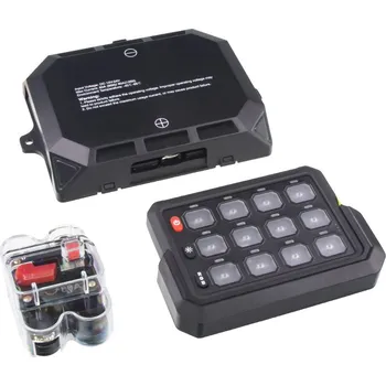 Auto elektroinstalace Dálkově ovládaný spínač 12/24V, 12-kanálový, 80A