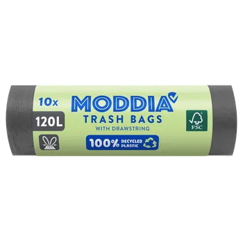 Pytle na odpadky MODDIA Odpadkové pytle se zatahovací páskou 10 x 120 l