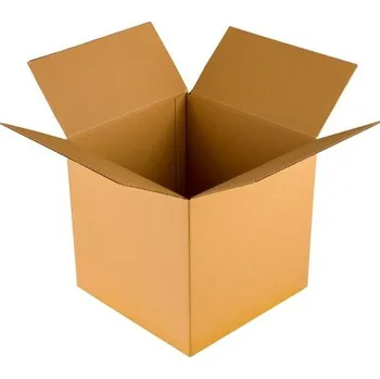 Obalový materiál Kartonová krabice klopová 225x225x225 mm 3VVL B 380g/m2 hnědá - paleta 1360 ks