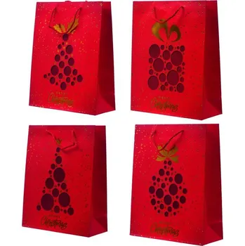 Dárková taška Dárková taška vánoční Merry Christmas M 26x32x10cm Varianta: stromek