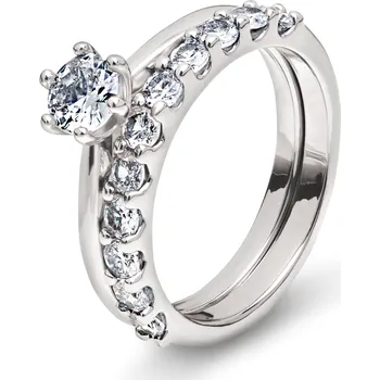 Prsten 717335 - Tchibo - Sada prstenů - pro ženy - vel. 18 - barva: stříbrná