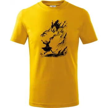 Strašidelná pohádka čert a Káča, černý tisk - Dětské tričko Basic - 110 cm/4 roky