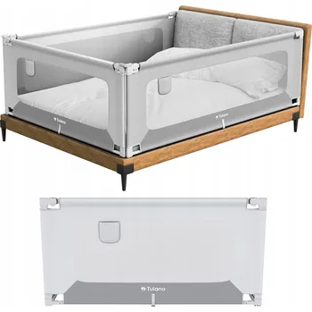 Dětská zábrana Ochranná zábrana na postel 140 cm Cover 44 bílo-šedá