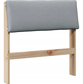 Čalouněné čelo postele Světle šedá 80 cm Masivní borové dřevo