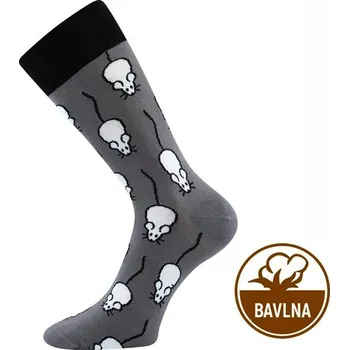 LONKA Ponožky společenské vtipné TWIDOR s obrázky MYŠEK Velikosti ponožek: 39-42