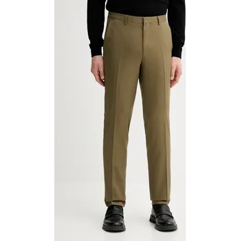 Kalhoty HUGO Hesten253X pánské, zelená barva, ve střihu chinos, 50554846 77X, vel. 52